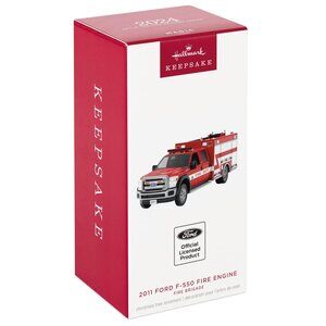New! 2011 Ford F-550 Fire Engine Hallmark Keepsake Ornament Fire Dept. Truck